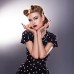 Retro Dress with White Dots